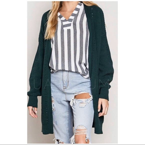 ❄️IVORY COTTON BLEND SWEATER CARDIGAN - Picture 6 of 10